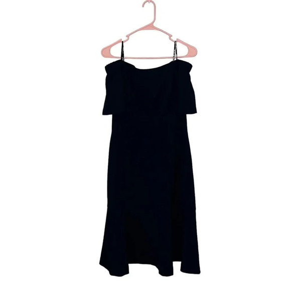 Vince Camuto Off‎ The Shoulder Navy Dress Size 8 - Picture 1 of 5